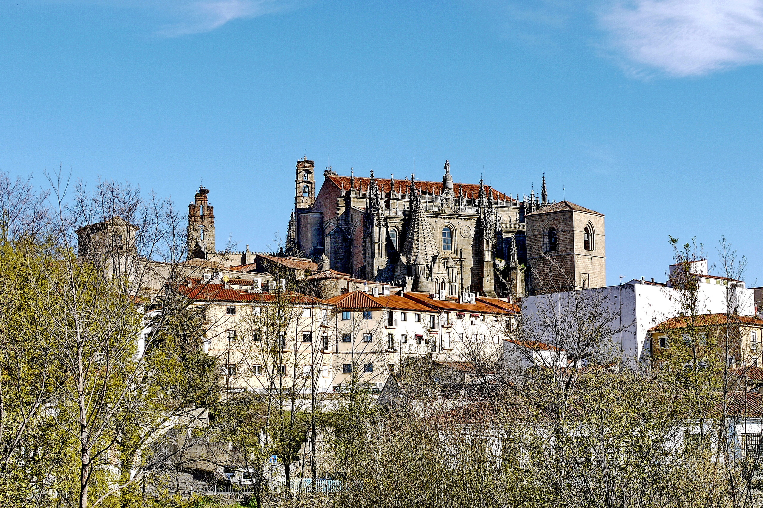 Blick auf die alte und neue Kathedrale von Plasencia