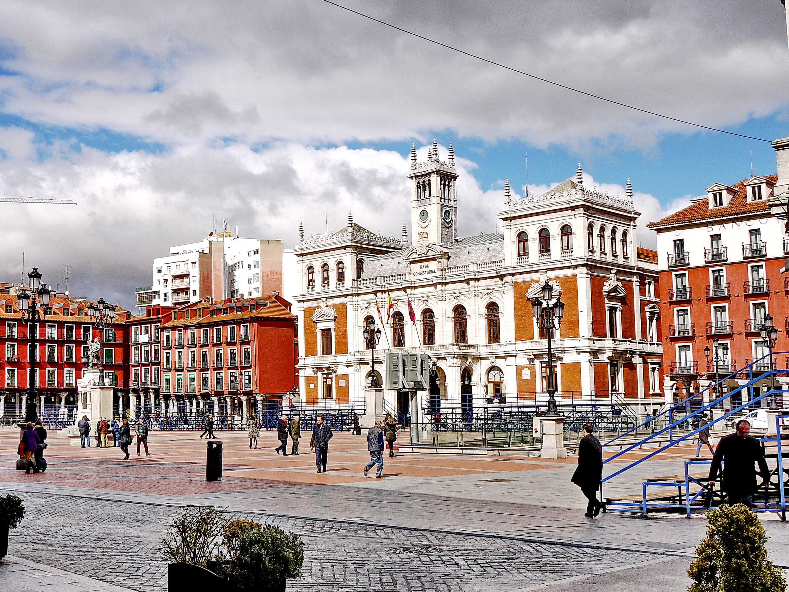 Blick auf den Hauptplatz von Valladolid mit dem Rathaus
